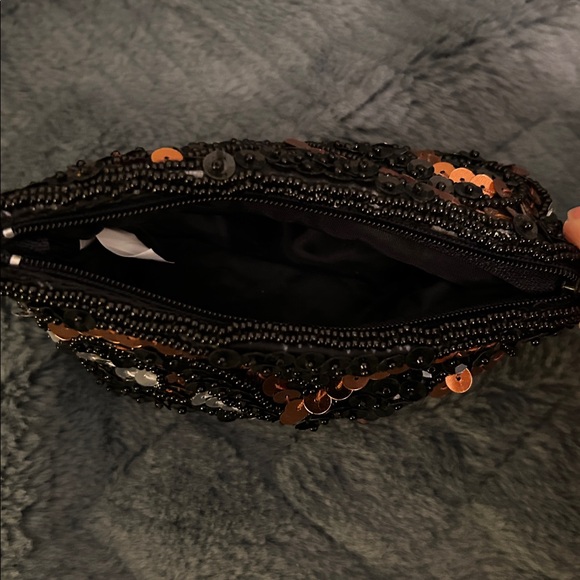 Sequin Mini Clutch and Lipstick Purse Set - Black/Gold and Copper - Picture 2 of 6